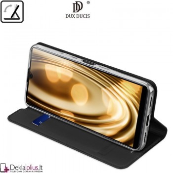 Dux Ducis dirbtinės odos atverčiamas dėklas - juodas (telefonams Sony Xperia L4)